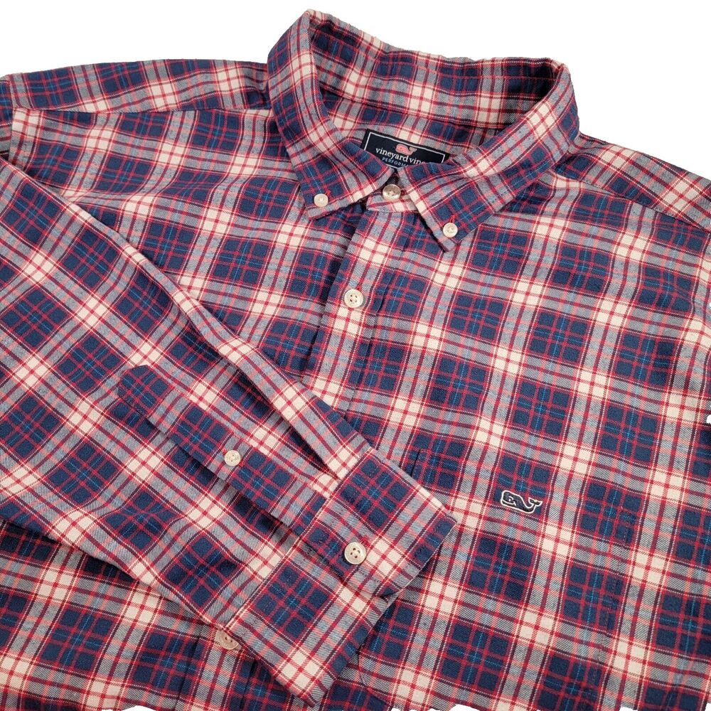 Vineyard Vines Performance Classic Fit Tucker Shirt Plaid Flannel Size Mens XXL